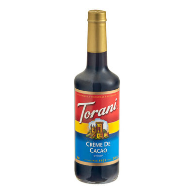 Torani Creme de Cacao Flavoring Syrup 750 mL Glass Bottle WS-880361750