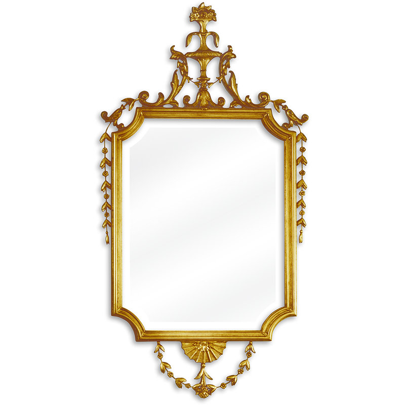 Miroir décoratif biseauté traditionnel, 57 po x 30 po