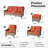 7 - Person Wicker Outdoor Conversation Set, Patio Sofa Set with Cushions-1857893617