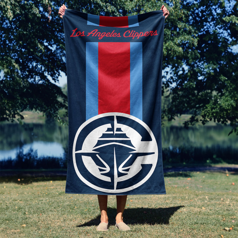 NBA Zone Read Beach Towel, Soft Basketball Fan Pool Towel, 30 x 60 Inches, Los Angeles Clippers