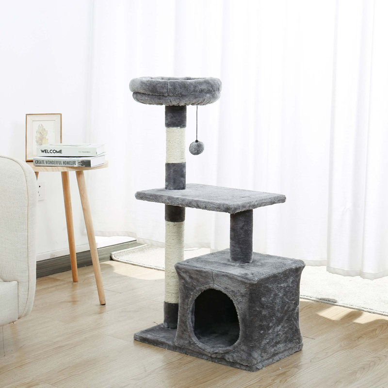 Arbre à chat pour animaux de compagnie, Gris