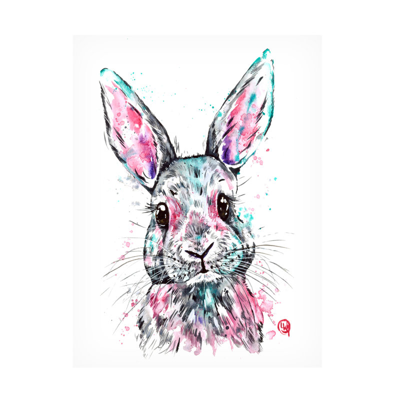 «Lisa Whitehouse Bunny Rascal», art sur toile, H 19 po x l 14 po