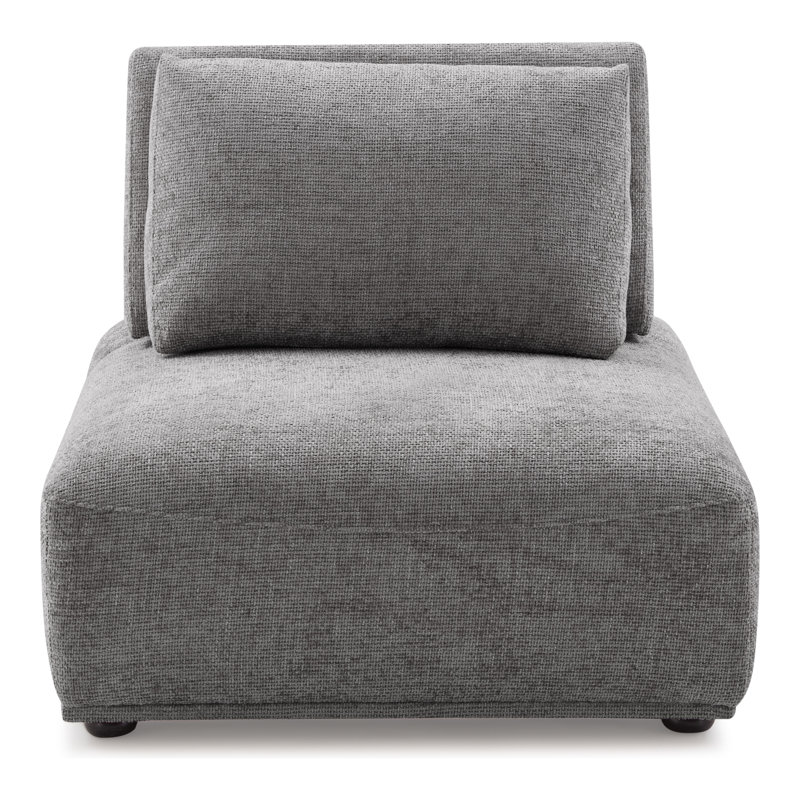 Fauteuil sans accoudoir extensible de 37 po Aukeem, Gris chenille