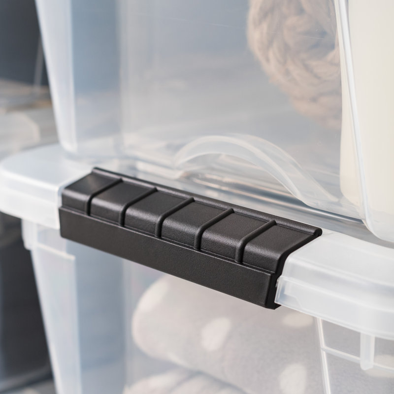 ClearView 16.5" Stackable Storage Box with Secure Latching Buckles