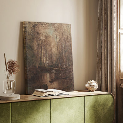 Paysage rétro CIV, ensemble sur toile encadrée