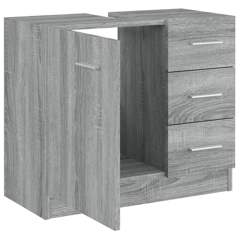 Elioth Freestanding Bathroom Cabinet, Concrete Grey