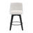 25" Swivel Bar Stools Set Of 2-Modern Counter Height Stools With Linen Upholstery&Button Tufted Back, Solid Wood Frame Barstools For Kitchen Island, Breakfast Bar Or Home Pub, Easy Assembly-1555948187