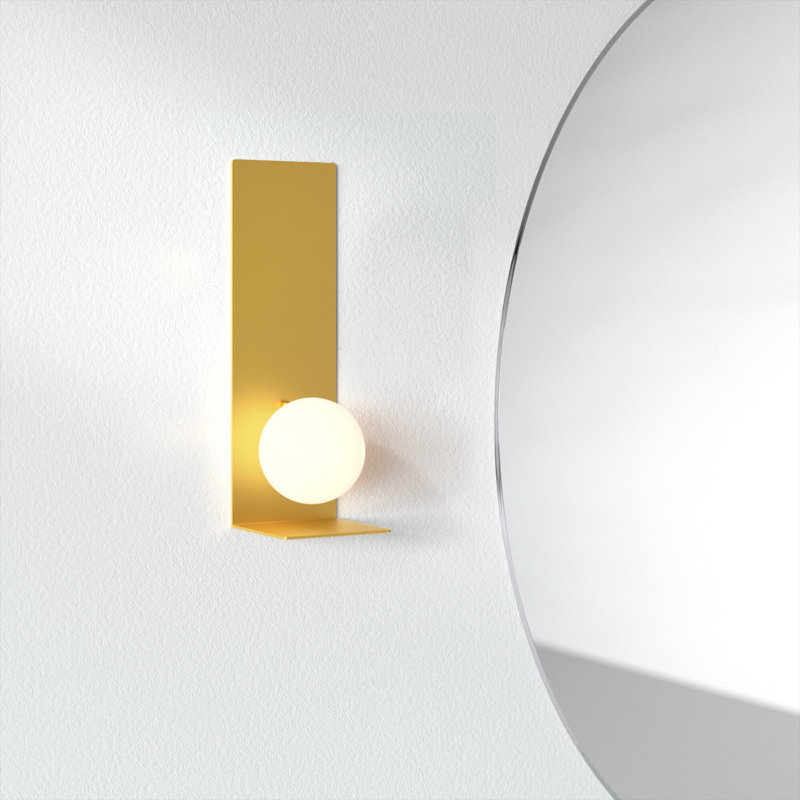 Yiva Flush Mounted Sconce, Aged Brass