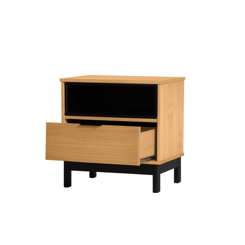 Staetler 49cm W Solid Wood Bedside Table