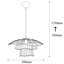 Lustre industriel moderne, structure en fer noir, 19,7 po de diamètre x 48,4 po de hauteur | Hauteur réglable, douille E27 (40 W maximum) | Luminaire élégant pour la maison et le bureau, classé IP20, parfait pour les décors contemporains et les espaces de fantaisie