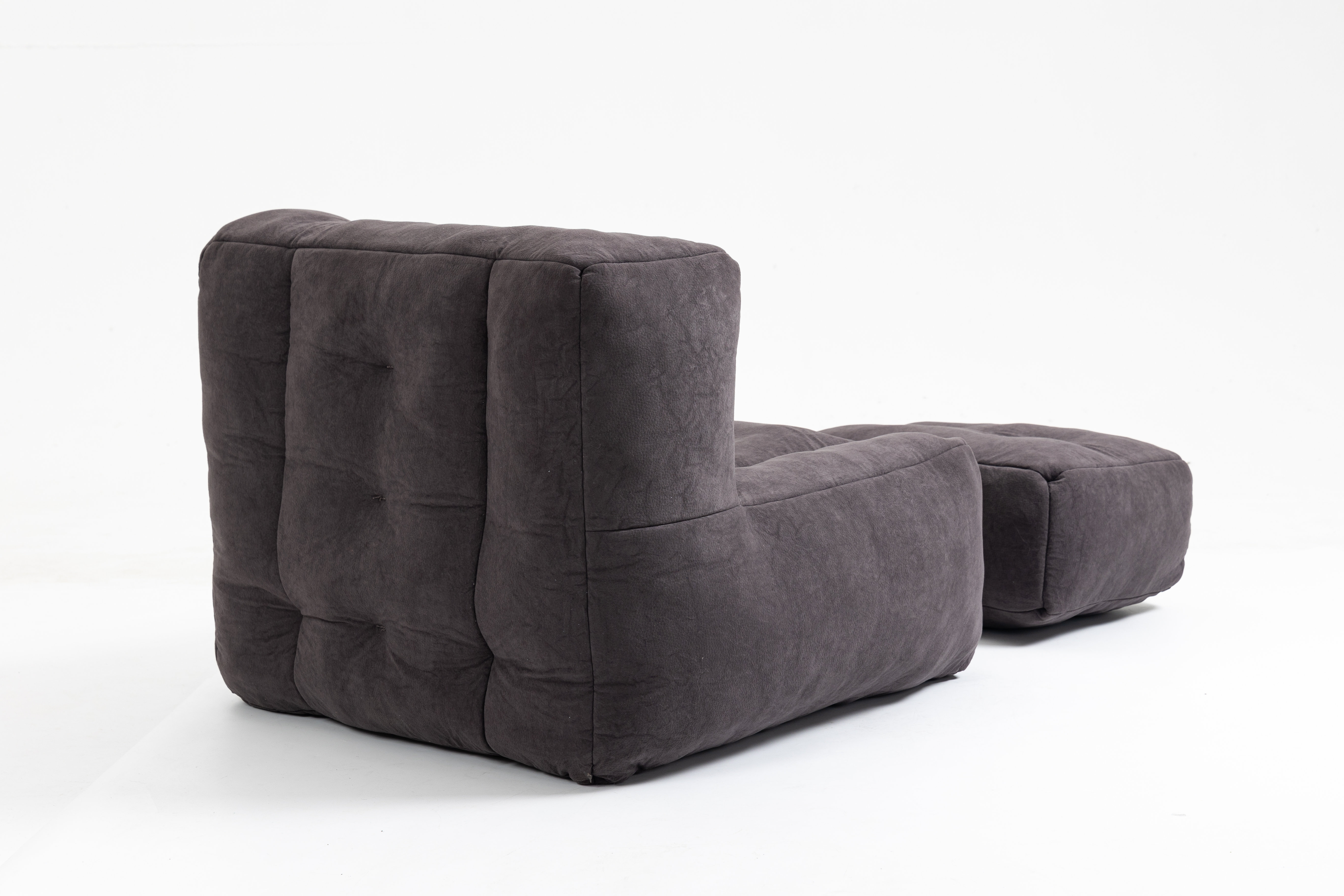 Latitude Run MicroSuede Bean Bag Sofa Upholstery: Black