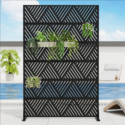 72"H×47"W×16"D Outdoor Metal Privacy Screen by Dovelina