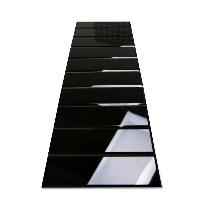 3" x 10" Beveled Glass Subway Tile