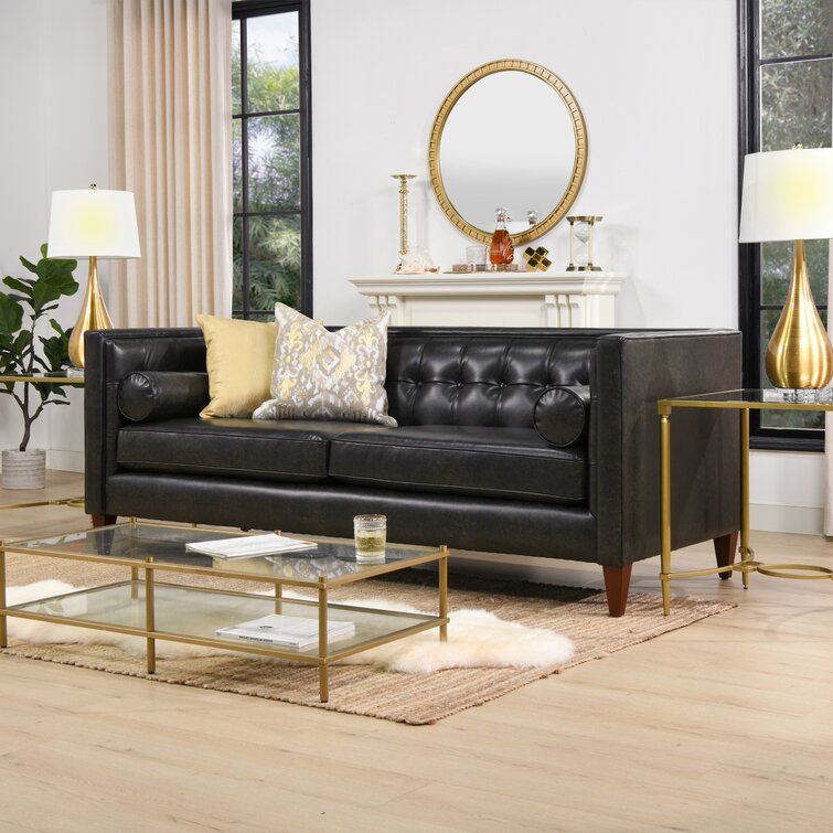 54 Wide Dark Gold Faux Leather By The Yard – The HomeCentric