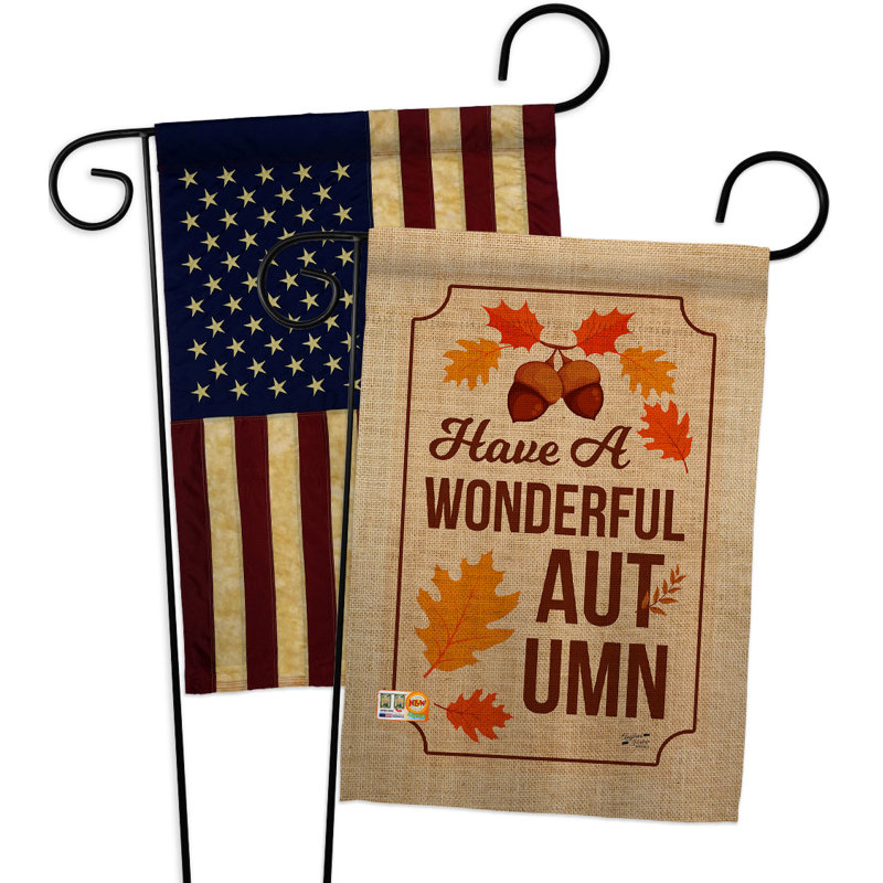 Drapeau de jardin en polyester 19 x 13 po Wonderful Autumn