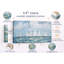  Art mural moderne sur toile voilier côtier moderne, peinture océan bleu, grande décoration murale horizontale-1383269047