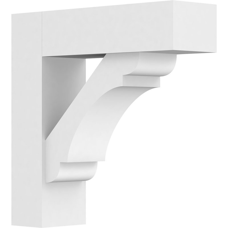 Standard Olympic Architectural Grade PVC Bracket with Block Ends, 12"H x 3"W x 12"D