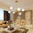 Asumi 6 - Light Modern Sputnik Linear Chandelier With Milky White Glass Shade-1154104044