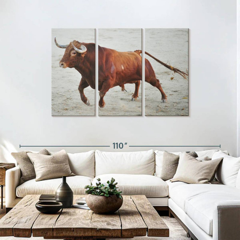 Brampt Red Spanish Bull, 48" H x 74" W