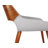 Almar Mid-Century Upholstered Dining Chair in Walnut Finish with Open Lower Back-524370324