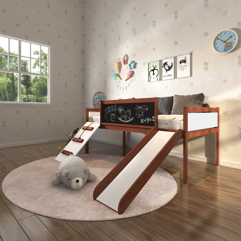  Twin Solid Wood Platform Loft Bed by Donco Kids, Espresso/White