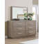 Miroir de commode brun orge