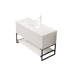 Meuble-lavabo autoportant moderne 48 po avec lavabo en verre pour salles de bain spacieuses