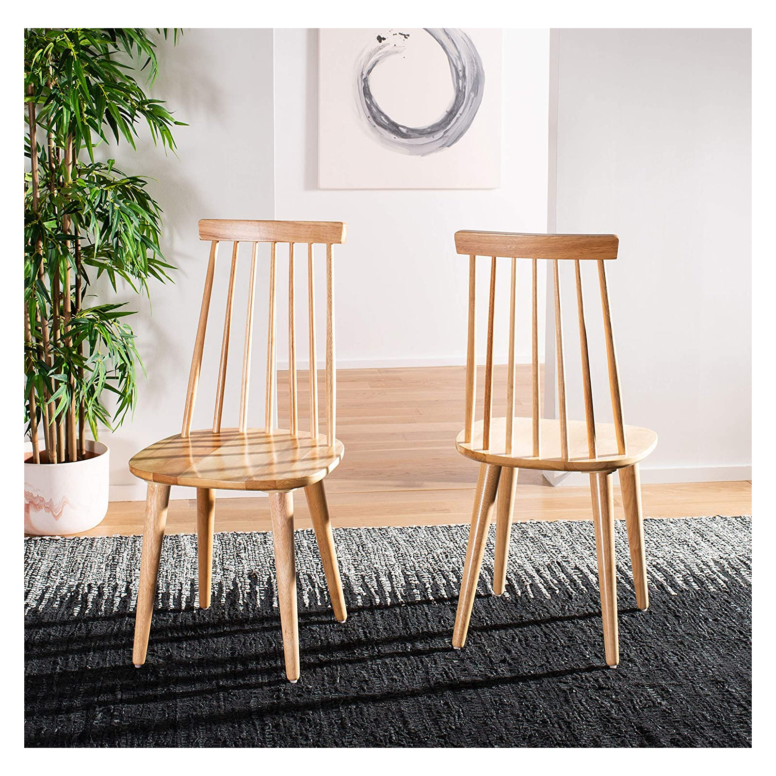 Rolde Solid Wood Side Chair, Natural