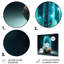 «Turquoise Gold Vibrant Stones», impression d'art sur pierre en métal Geode-316612974