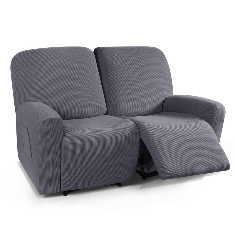 Housse extensible pour causeuse inclinable - Protecteur de canapé en jacquard 6 pièces pour causeuse inclinable double