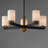 Ruffles 5 - Light Steel Dimmable Chandelier