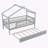 Zhayne Wooden House Bed with Trundle-1451600463-1451600462