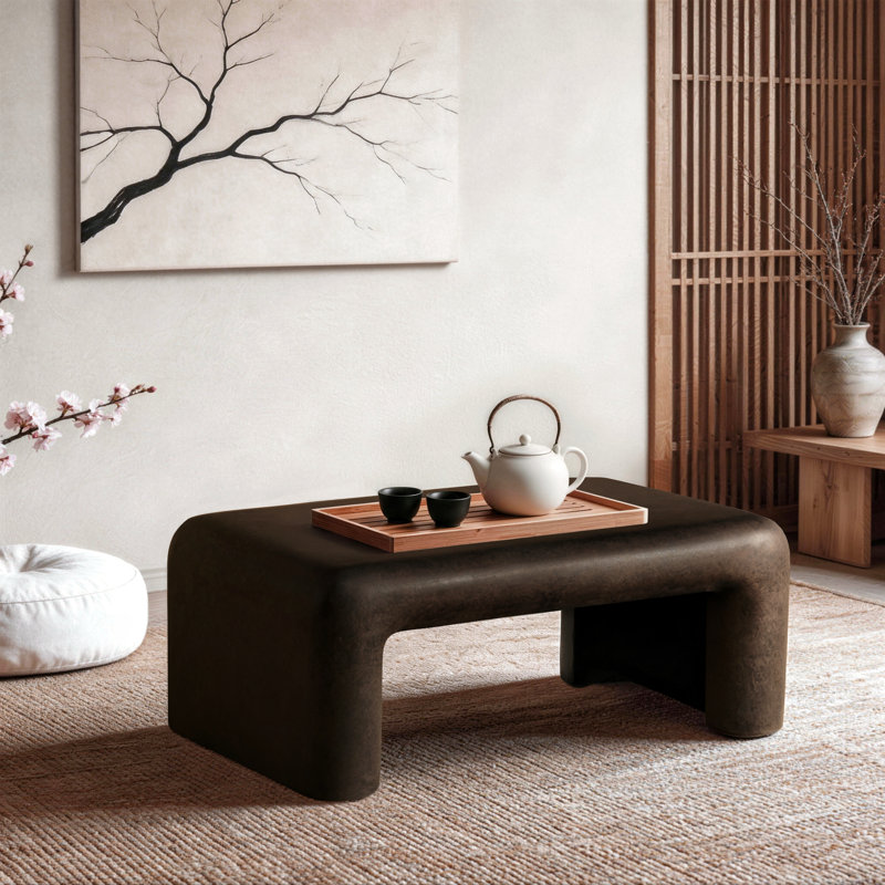 Table basse sculpturale Albert, Brun