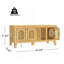 Cage pour chien en bois d'hévéa avec rangement et 4 portes pour le salon Lars-134042096