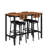 Upholstered Faux Leather Counter Stool with Iron Frame