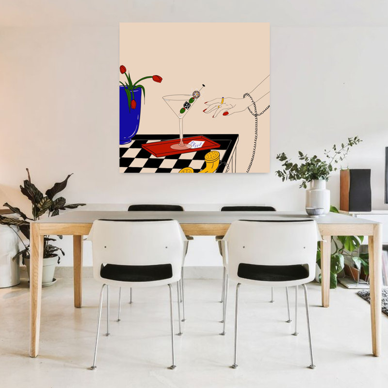 Art contemporain tulipe contemporaine, H 36 po x l 36 po