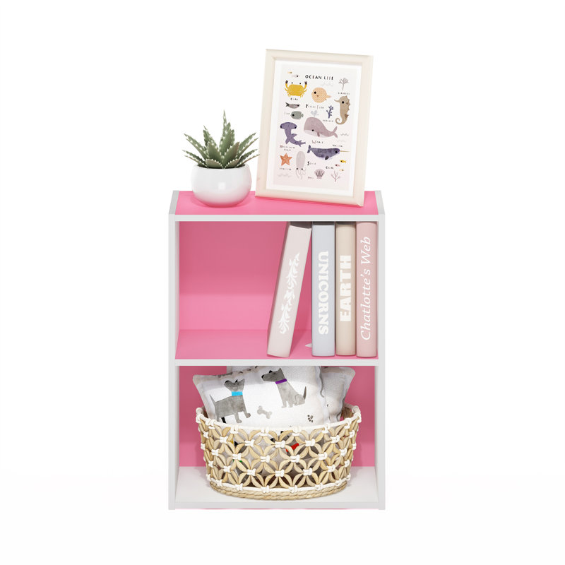 Heinzpeter 53.9cm H x 39.5cm W Cube Bookcase, Pink/White