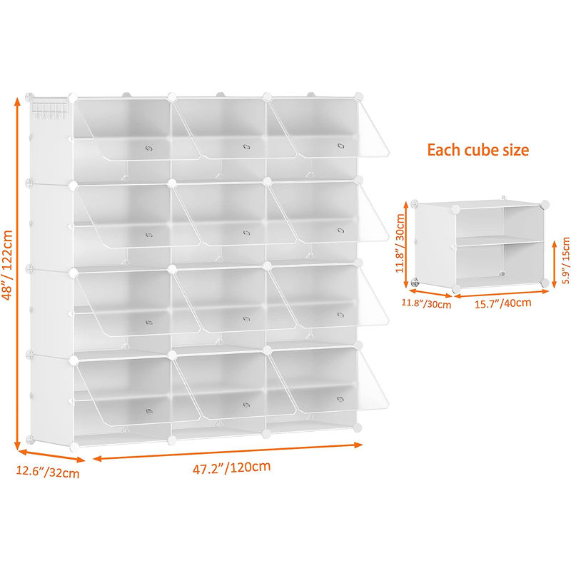 48 Pair Stackable Shoe Storage Box