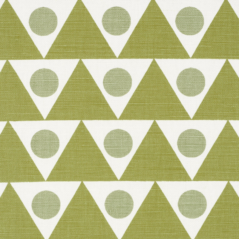 Tissu Schumacher X Studio Bon Pennant, Vert