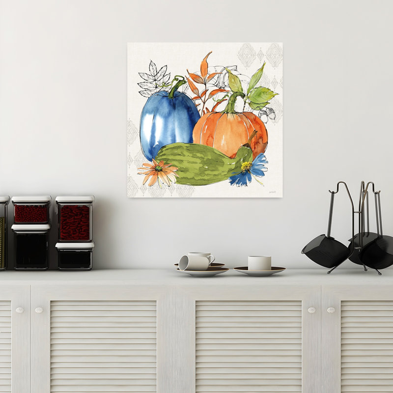 Fall Sweet Fall II Contemporary Autumn Art, 18" H x 18" W