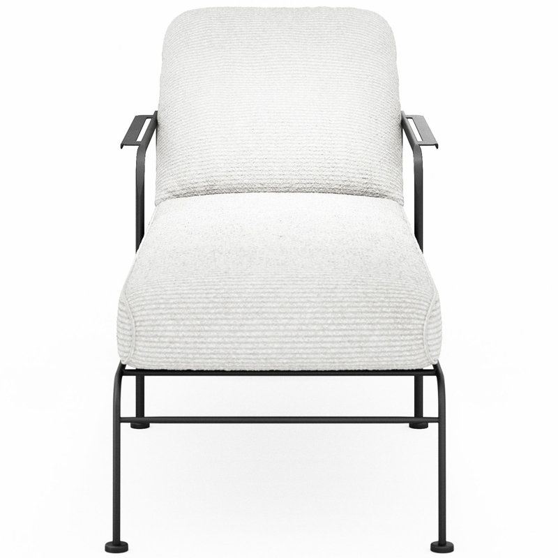 Reed Outdoor Chaise Lounge, Graphite, Canvas Spa