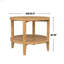 Table ronde en bois avec tablette inférieure, brun érable-1891830644