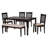 6 - Person Four Leg Dining Set-182595937-182595936