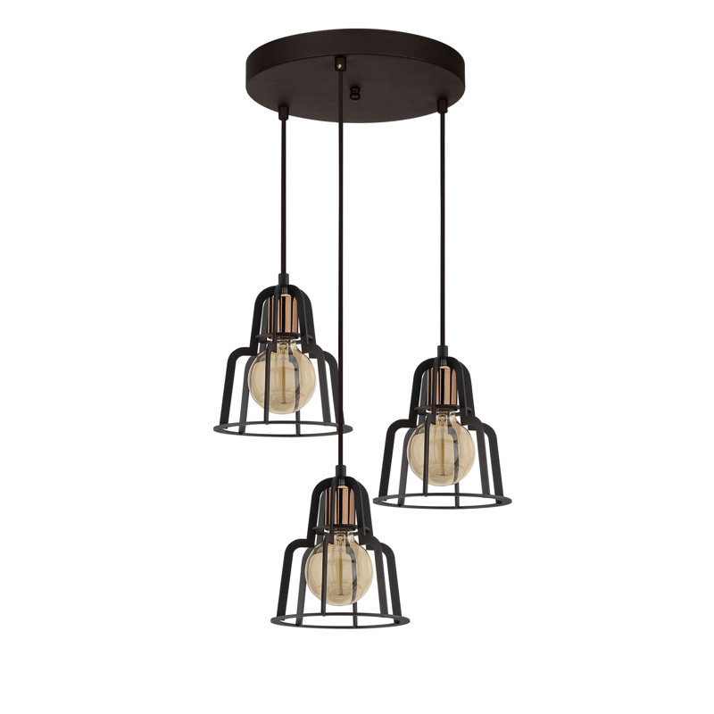 Luminaire suspendu géométrique à 3 lumières Darwen