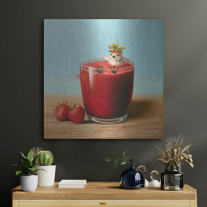 " Strawberry Bliss " by Lucia Heffernan, 24" H x 24" W