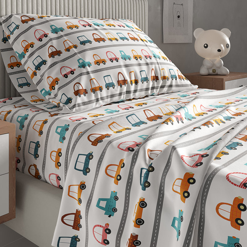 Kids Sheet Set, Soft Microfiber Bedding, Cozy & Breathable, Wrinkle Free Easy Care Bed Sheets, Twin Sheet Set + 1 Pillowcase