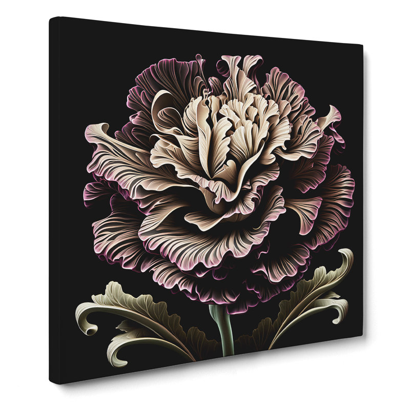Carnation Flower Ornamental - Wrapped Canvas, 35cm H x 35cm W x 3cm D
