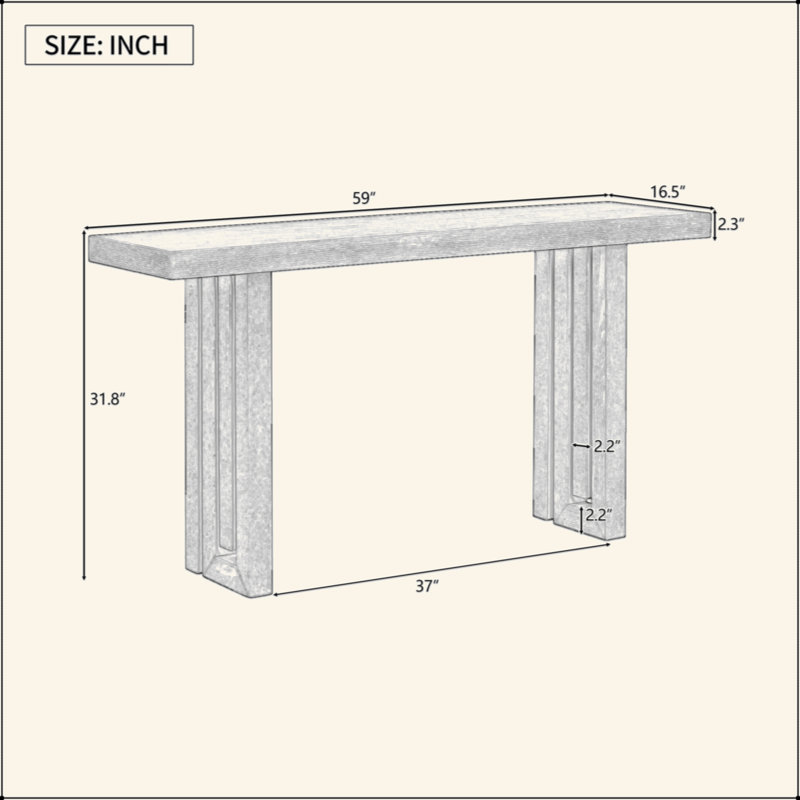 Console en placage de chêne de conception unique avec des formes latérales distinctives, convenant à un vestibule, un couloir, un salon, un vestibule, un couloir