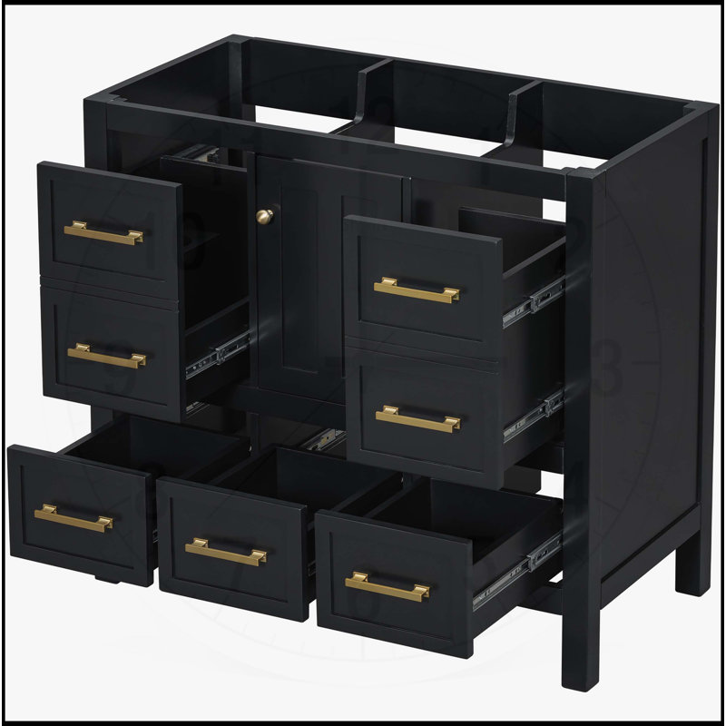 Meuble-lavabo 36 po sans lavabo, Noir