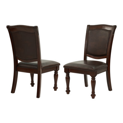 Ananio Faux Leather Dining Chair in Brown